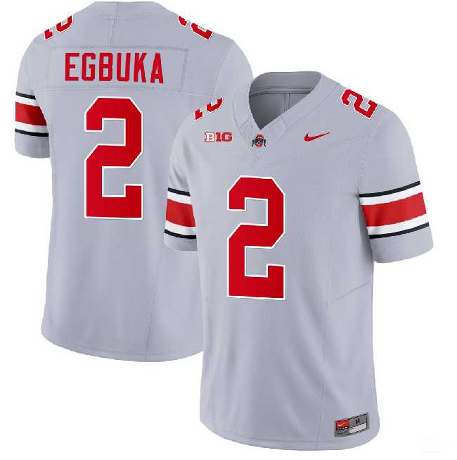 Mens Ohio State Buckeyes #2 Emeka Egbuka Gray 2023 F.U.S.E. Limited Stitched Jersey Dzhi